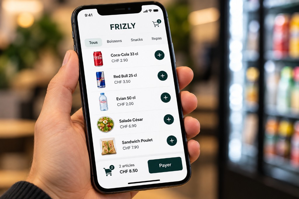Choix des produits sur le téléphone, sans application à installer